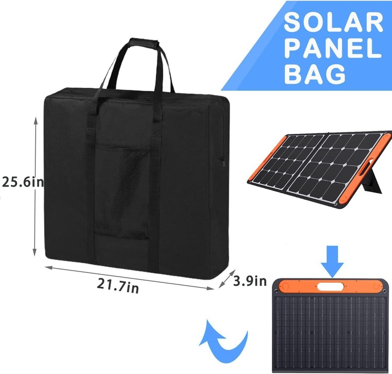 Durable Dustproof Solar Panel Carry Case - 600D Oxford Fabric, Black 21.7'' gallery