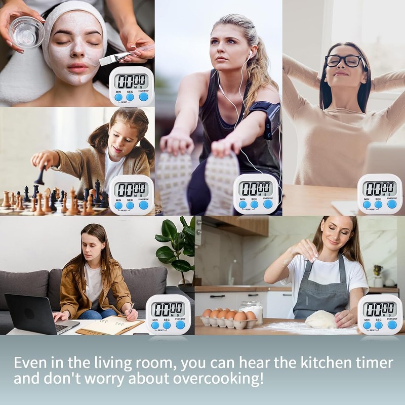 Large LCD Digital Kitchen Cooking Timer Count Down Up Clock Loud Alarm Magnetic gallery