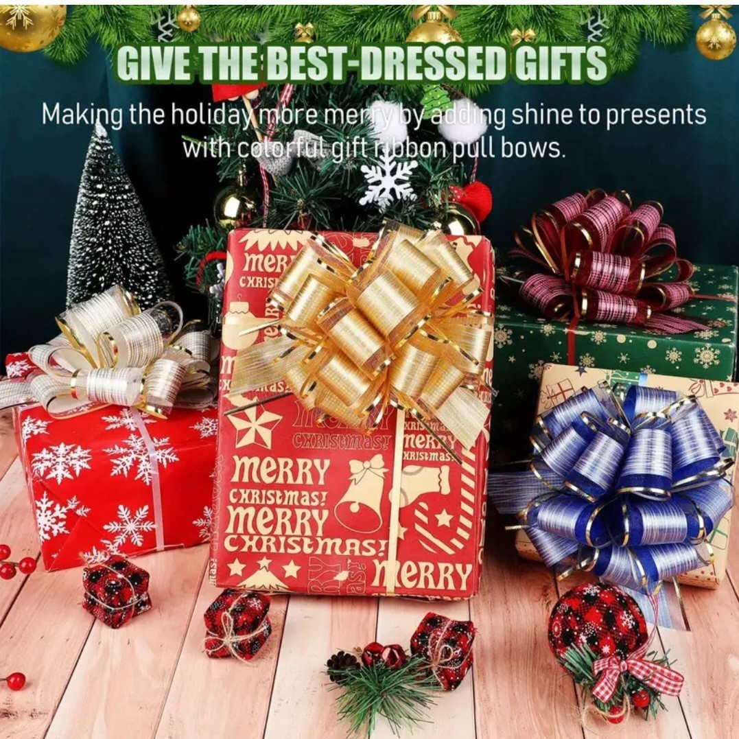 Bows EASY Pull 5" Size 24 PC Gifts Wrapping Large Ribbon Bows gallery
