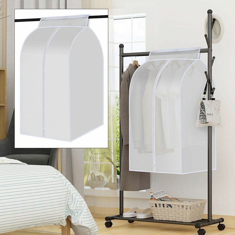 Solid Clothes Garment Dust Cover Storage Protector Wardrobe Coat Hanger Bag Home gallery