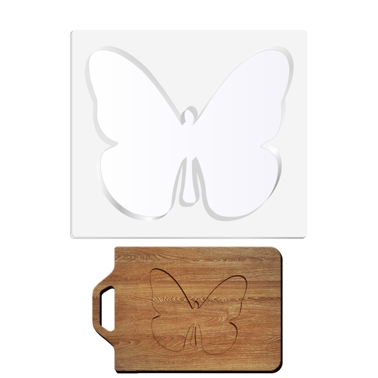 Acrylic Butterfly Router Templates, Clear 6 inches x 7 inches, transparent gallery