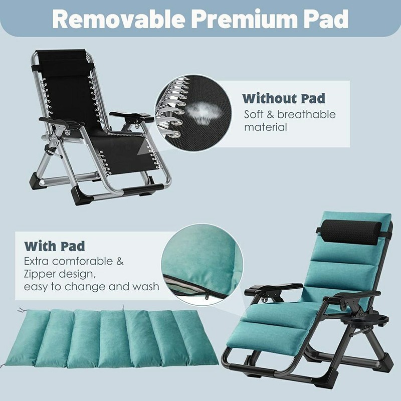 NAIZEA Zero Gravity Chair With Soft Mattress Camping New Sale For Outdoor Home gallery
