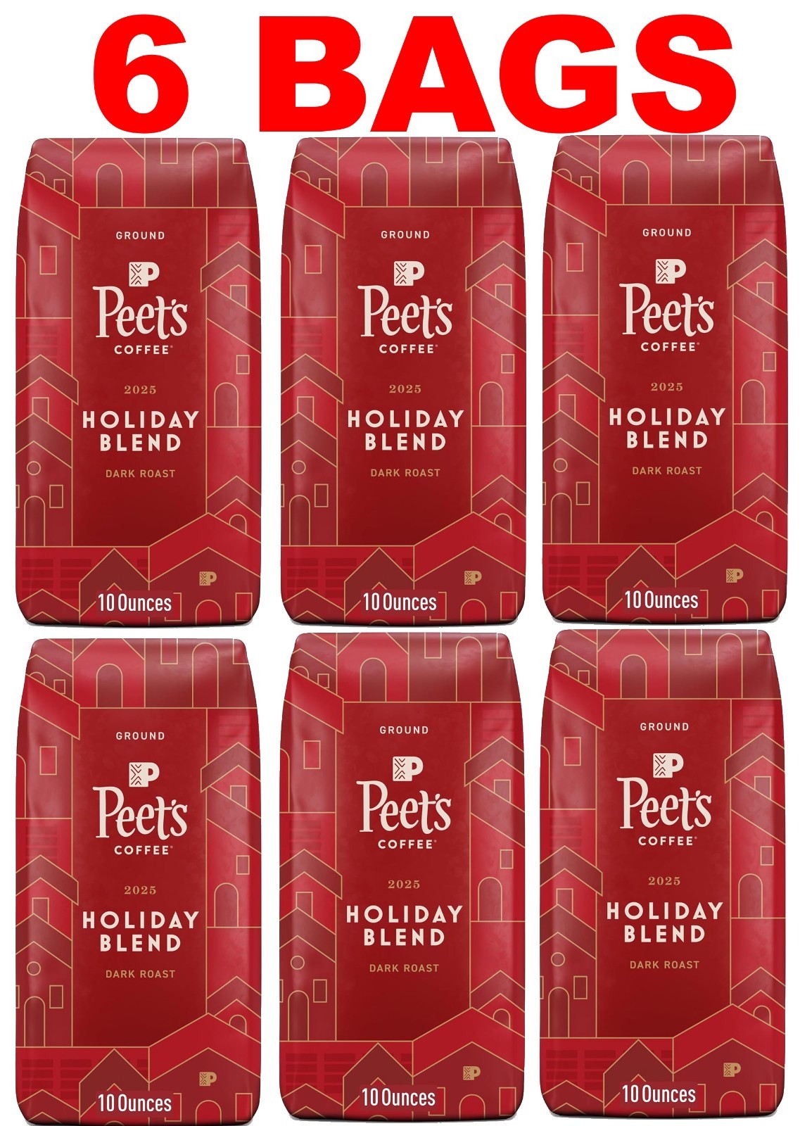 Peet's Coffee Holiday Blend Ground Coffee, Dark Roast, 3.75Lbs ☕JUNE/2026☕ gallery