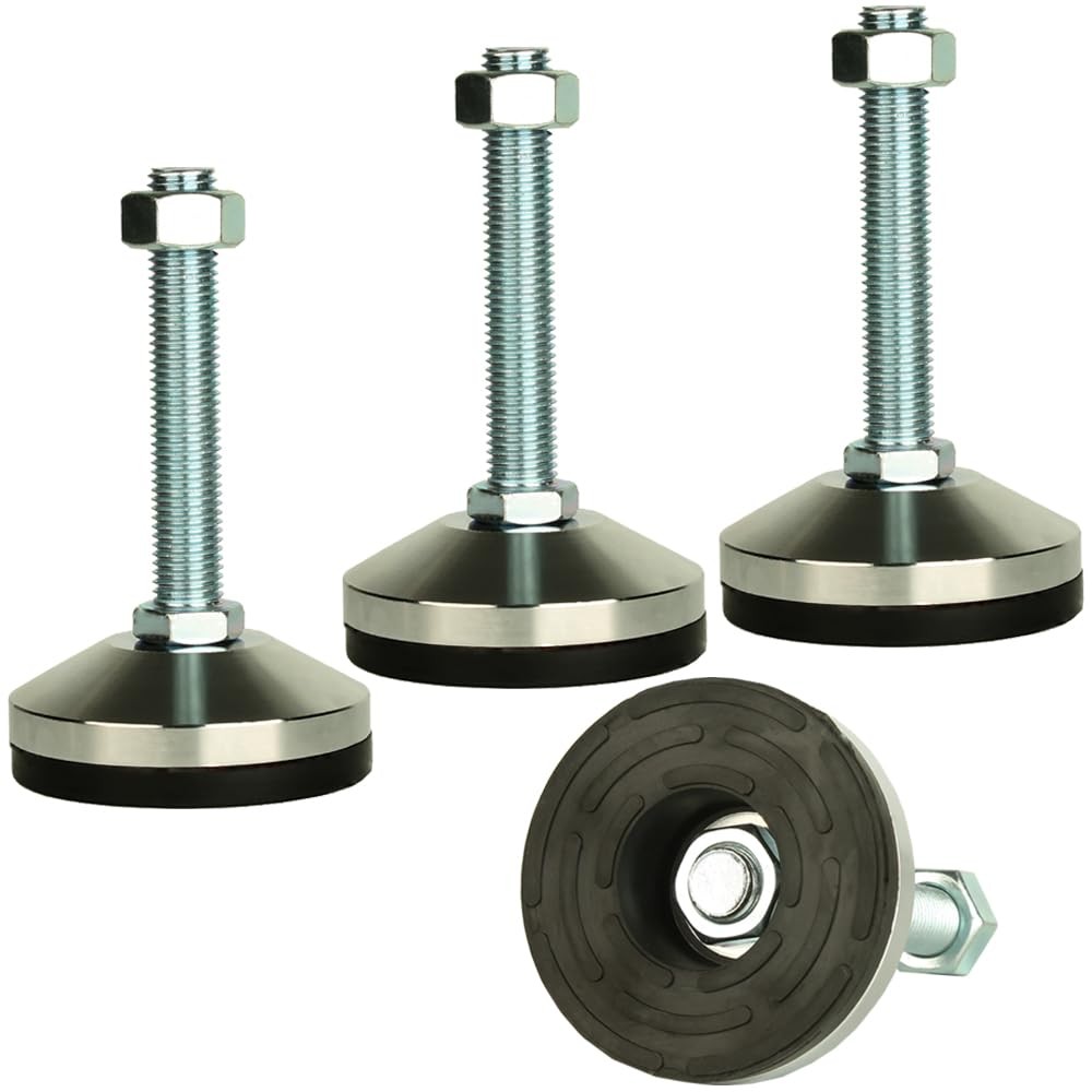 Heavy Duty Leveling Screw Leg,Leg D80xM16x100,4 Pcs, Black gallery