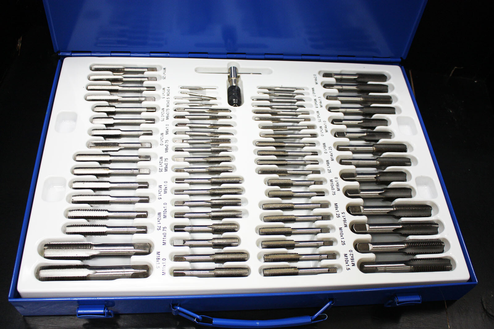 110pc Metric Large Tap & Die Set Rethreading Thread Hole Threader Renew Threads gallery