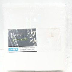 Layered Essentials 100% Rayon from Bamboo 6-piece Sheet Set Queen White