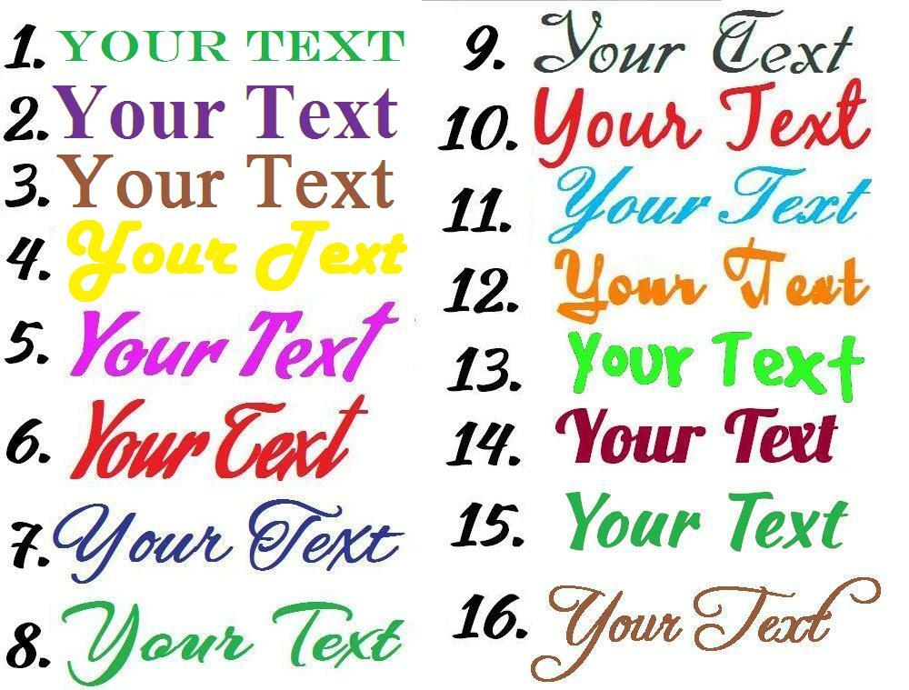 Custom Text Vinyl Lettering Sticker Decal Personalized Name Window Wall Car Door gallery
