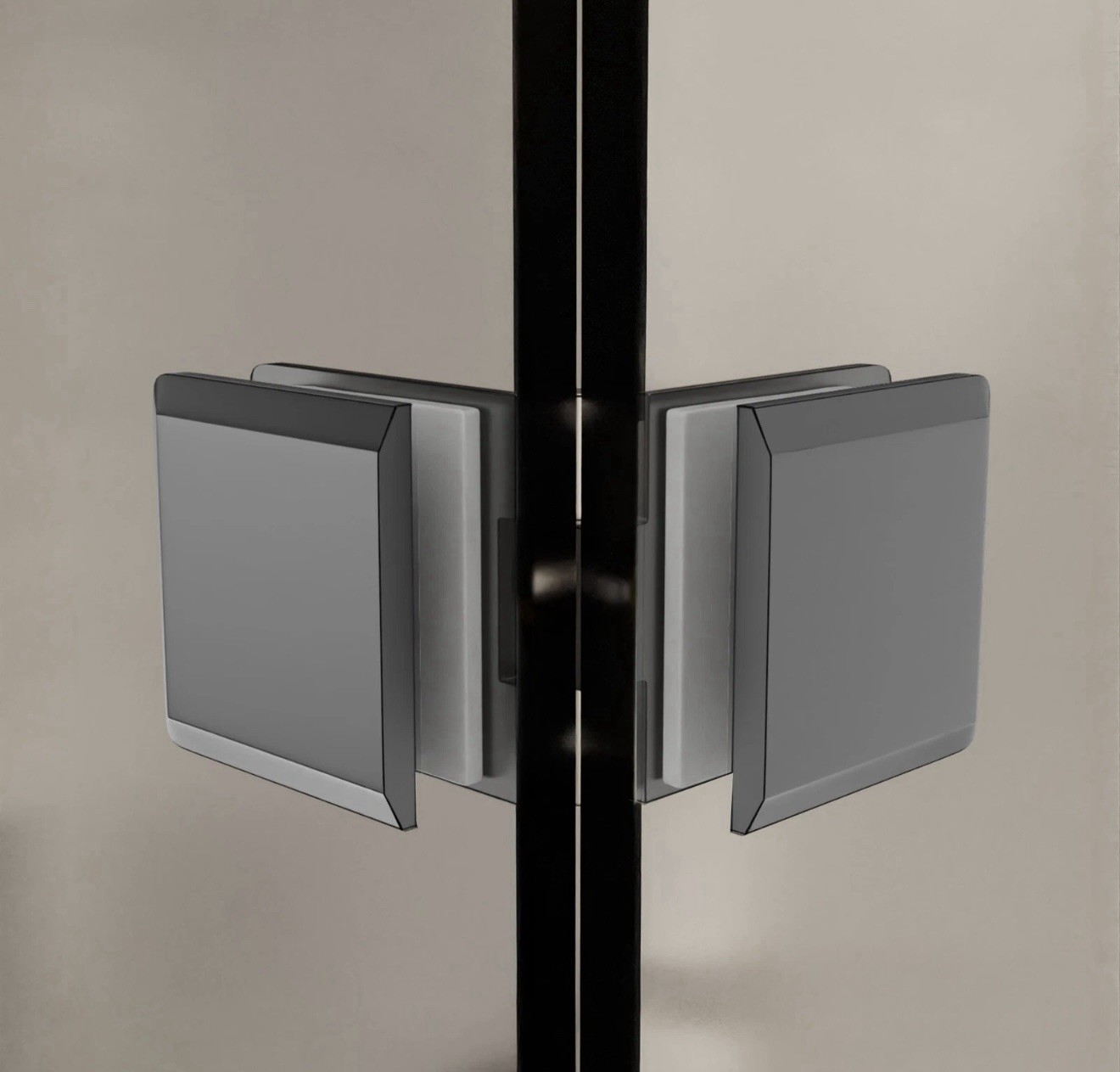 Brixwell C-PGTGA-SC Adjustable Beveled Glass To Glass Mount Clip Satin-Chrome gallery