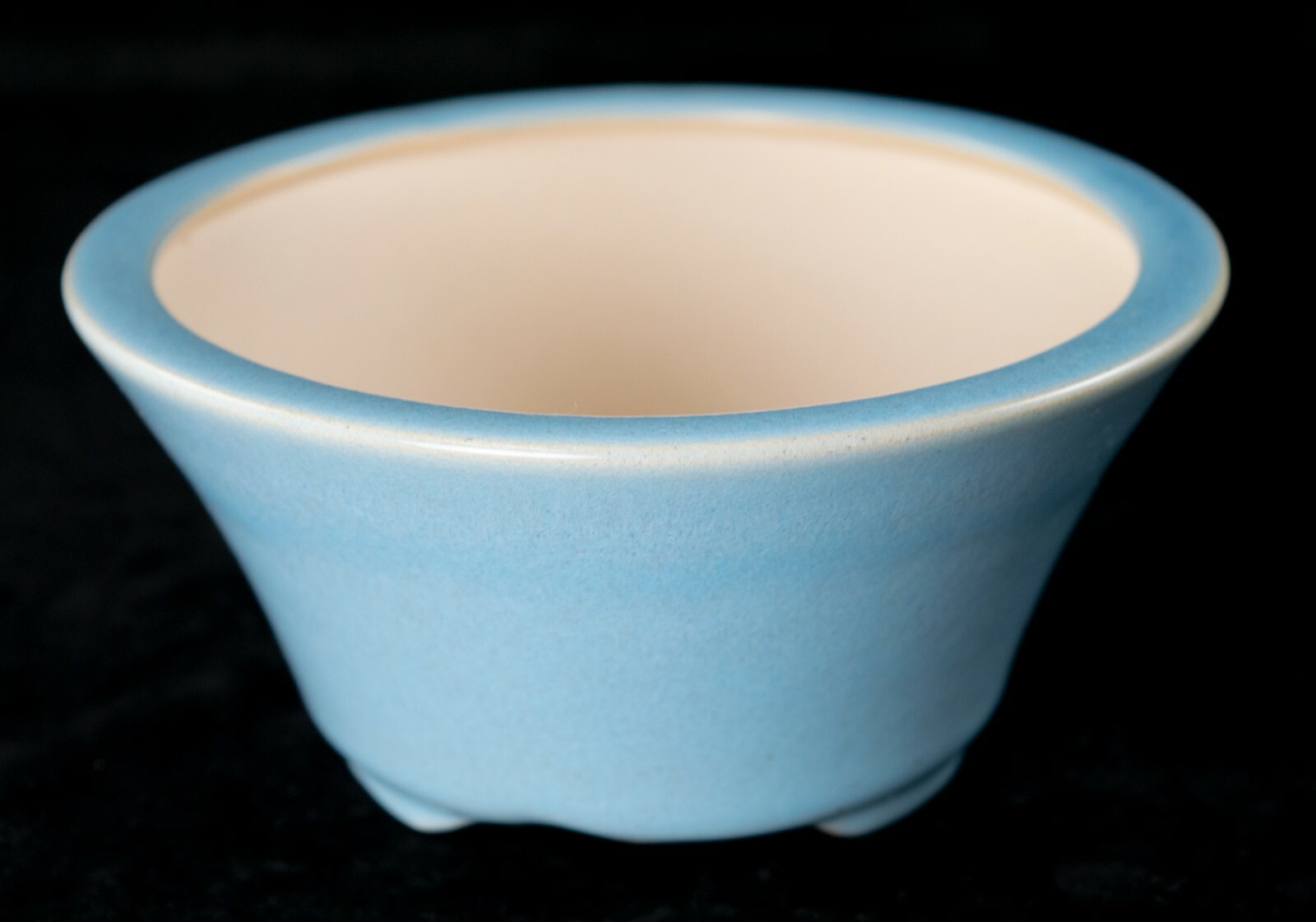 Fine Round Baby Blue Cactus & Succulent, Bonsai Pot + Mesh - 5.5"x 5.5"x 2.5" gallery