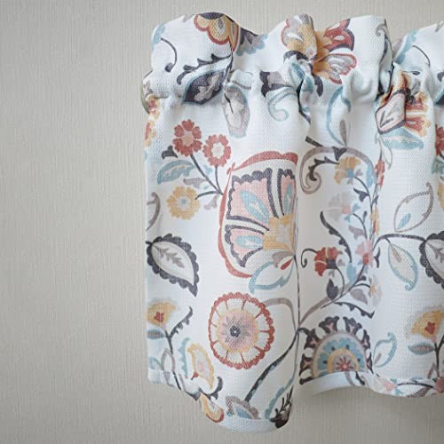Signy Jacobean Pattern Semi-Sheer 54"W x 14"L (Pack of 1) White Traditional gallery