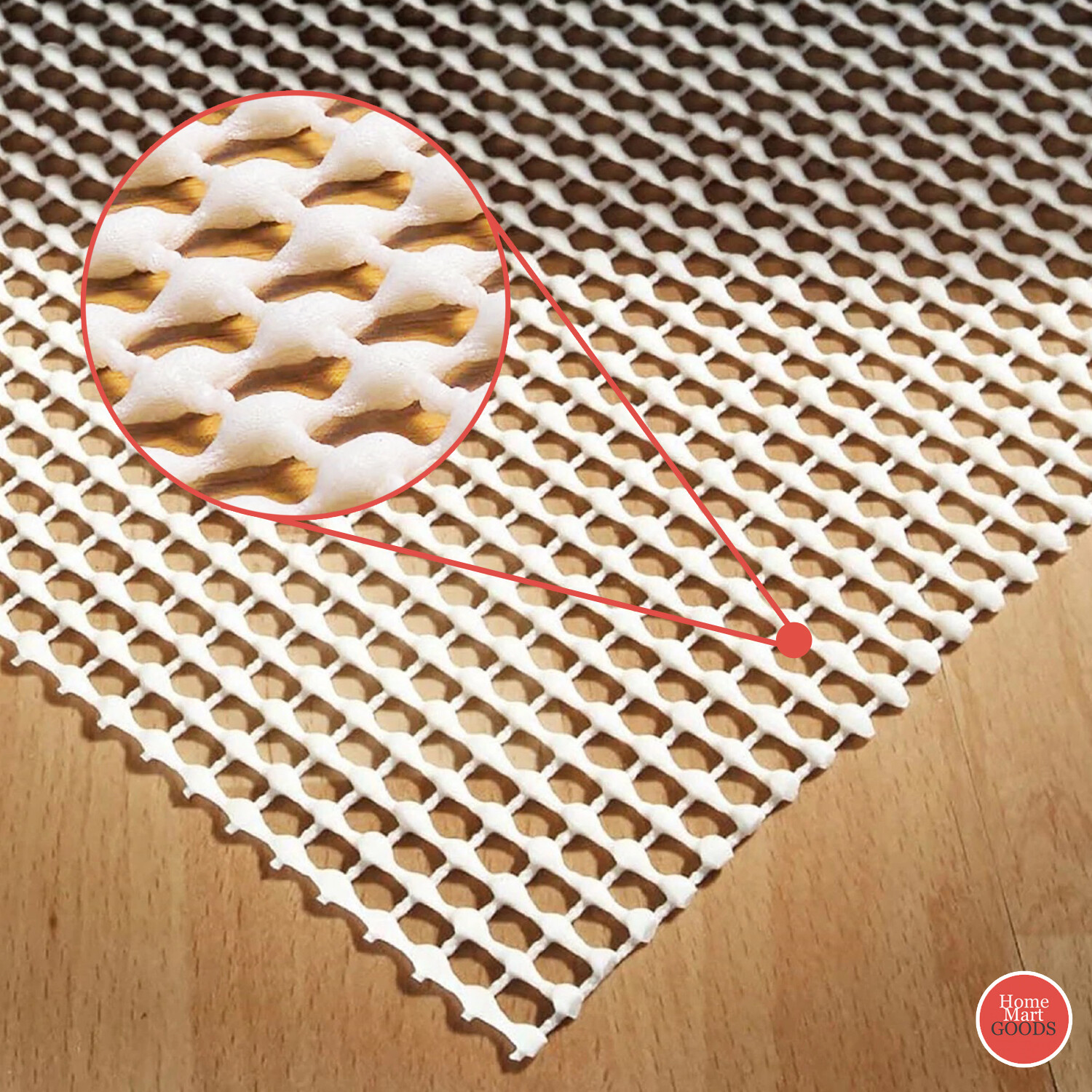 Strong Grip Non-Slip Area Rug Pad (Thickness of 0.125") No Sliding No Moving Rug gallery