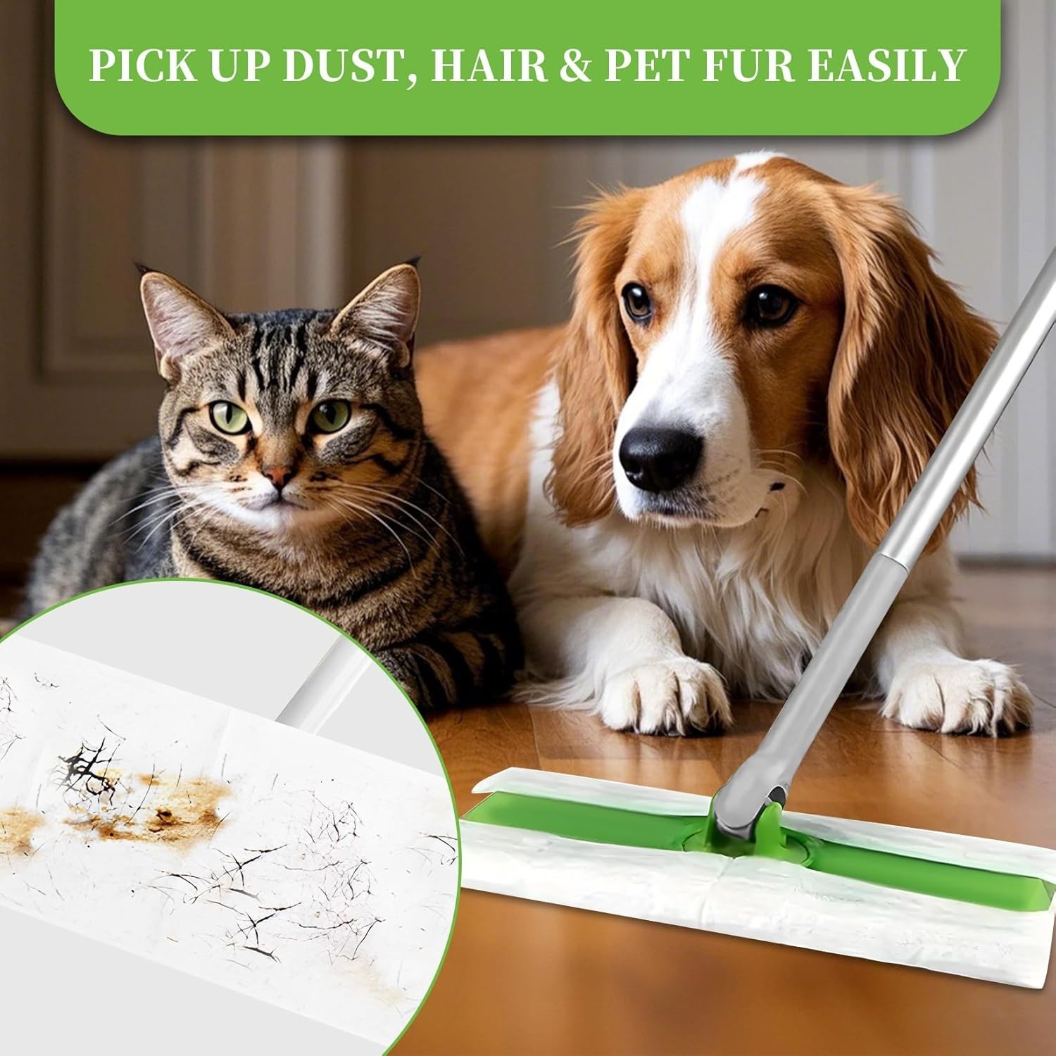 Dry Sweeping Cloths Disposable Mop Pads Refills Compatible with Swiffer gallery