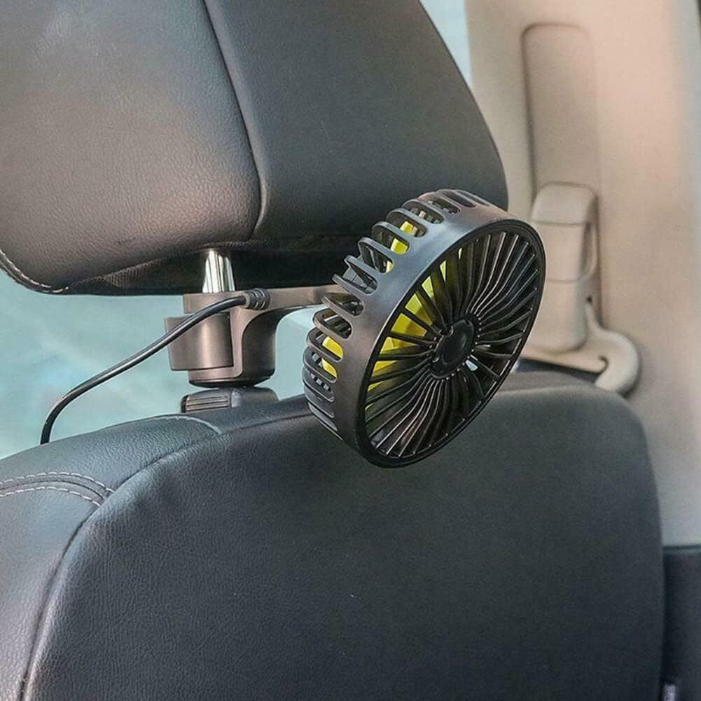 Desk or Car Headrest Fan USB Powered Powerful 3-Speed Auto SUV Backseat Fan. gallery