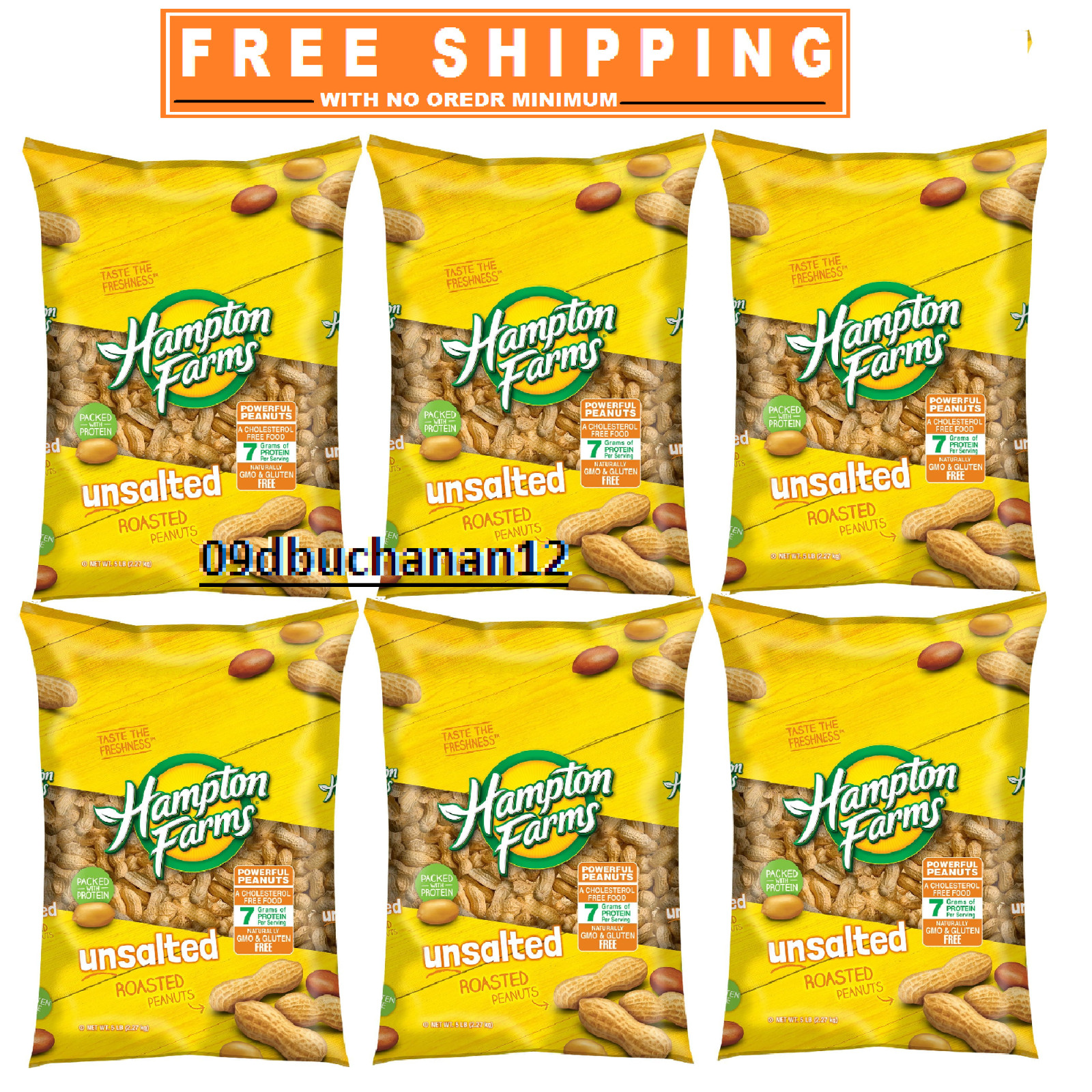 6 Pack - Hampton Farms Unsalted In-Shell Peanuts (5 lbs.) gallery