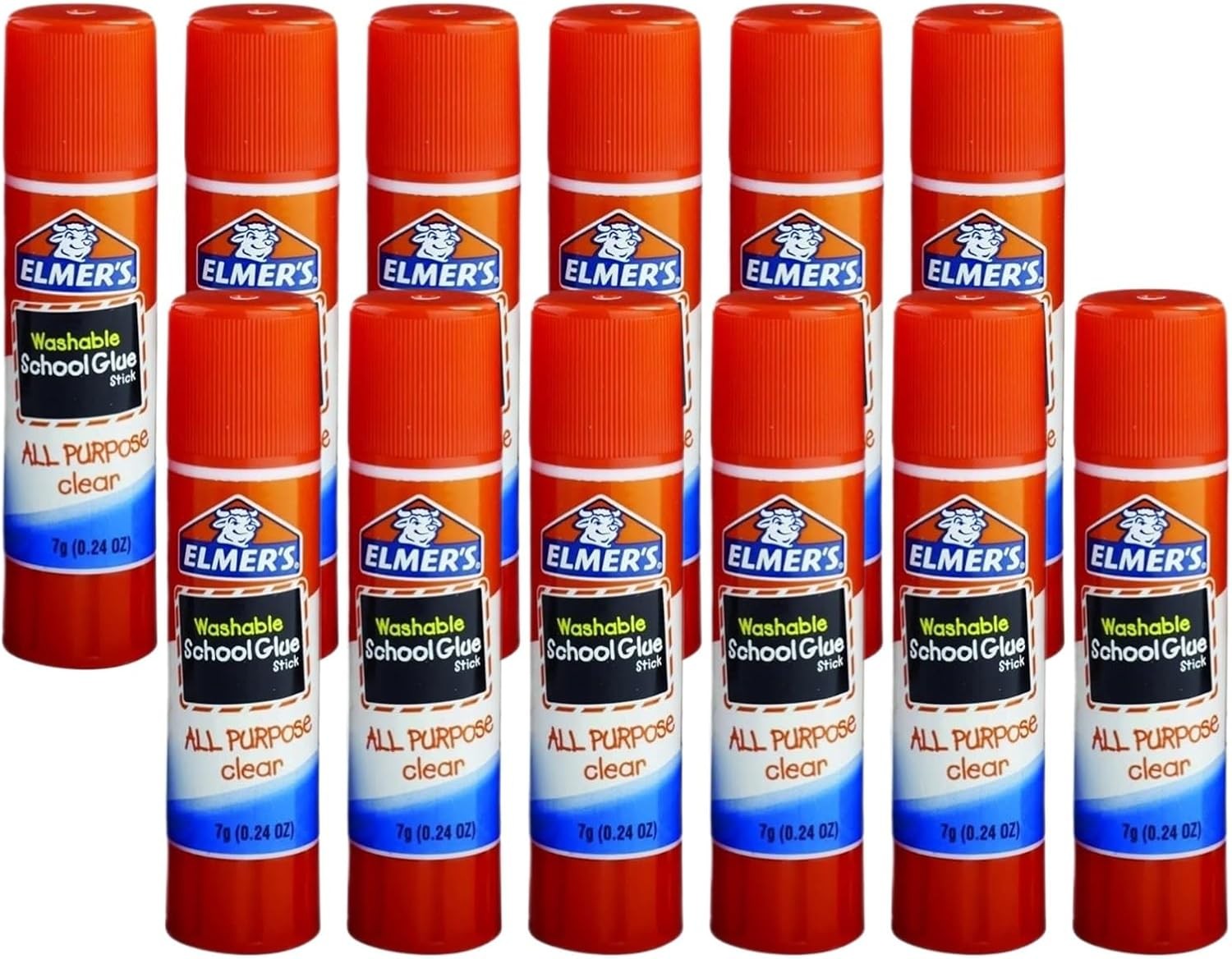 Elmers All Purpose Washable 7 Grams Clear School Glue Sticks (Pack of 12) gallery