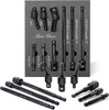 9 Pcs Impact Rotatable Socket Adapter 1/2" 1/4" 3/8" 1/4 Hex Shank Swivel Socket gallery