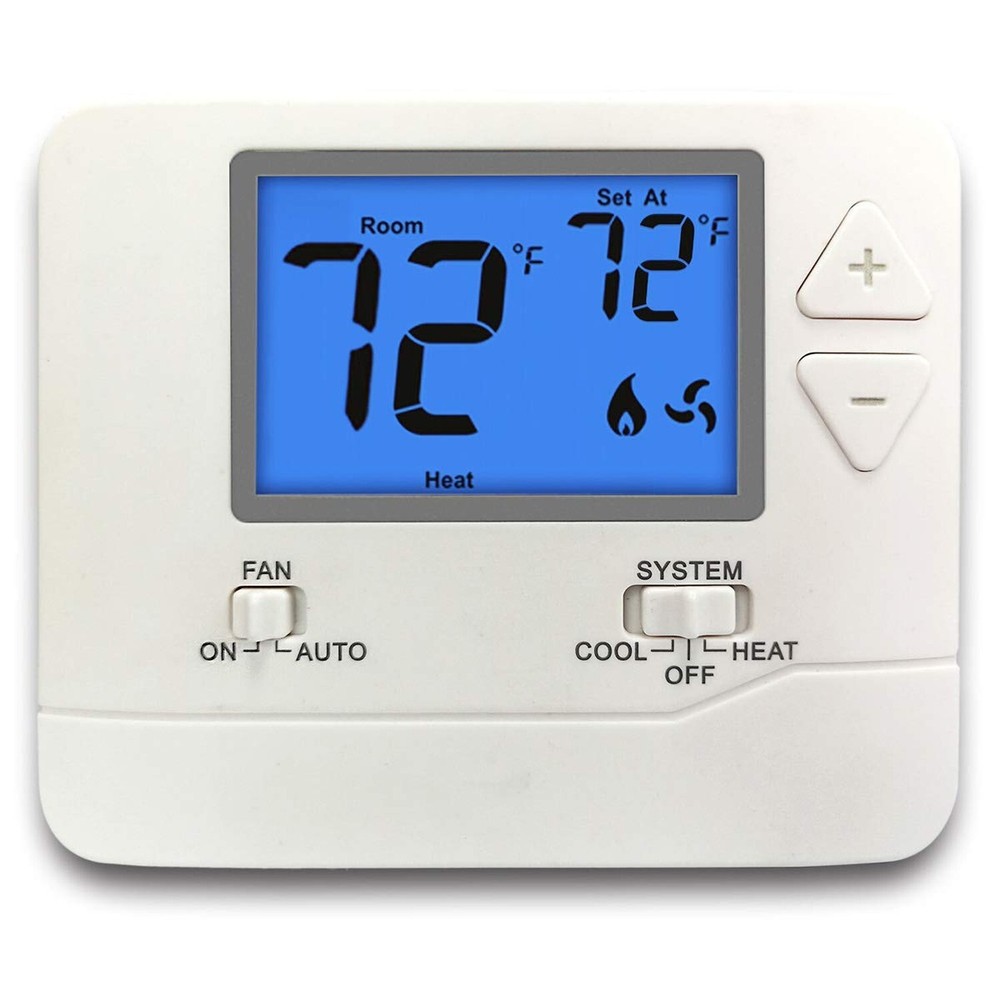 ELECTECK Non-Programmable Digital Thermostat for Home, up to 1 Heat/1 Cool wi...