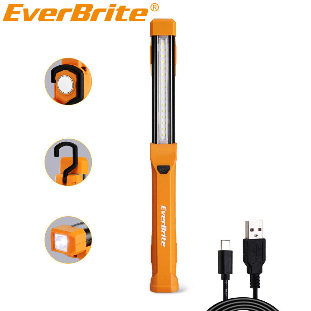 EverBrite 1000LM LED Work Light Rechargeable Work Light 4 Modes w/USB C Cable US gallery