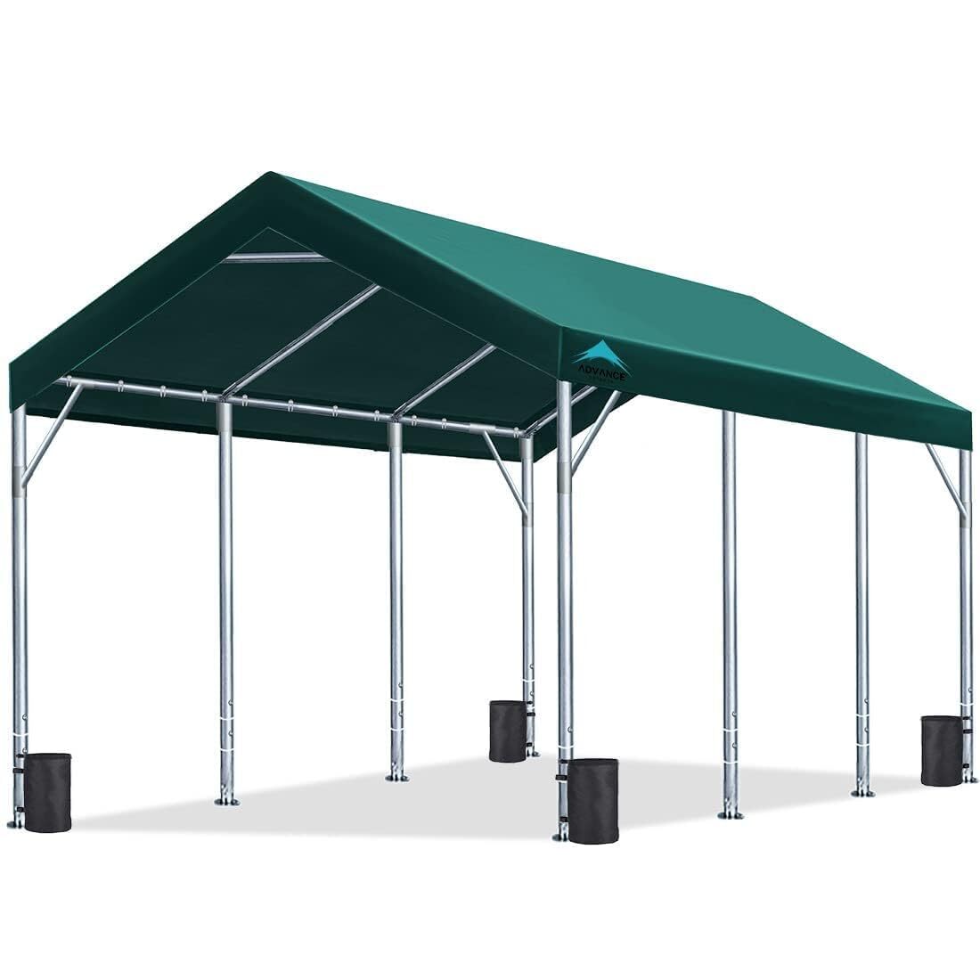 ADVANCE OUTDOOR 12x20 ft Adjustable Peak Heavy Duty Carport Car Boat Shelter gallery