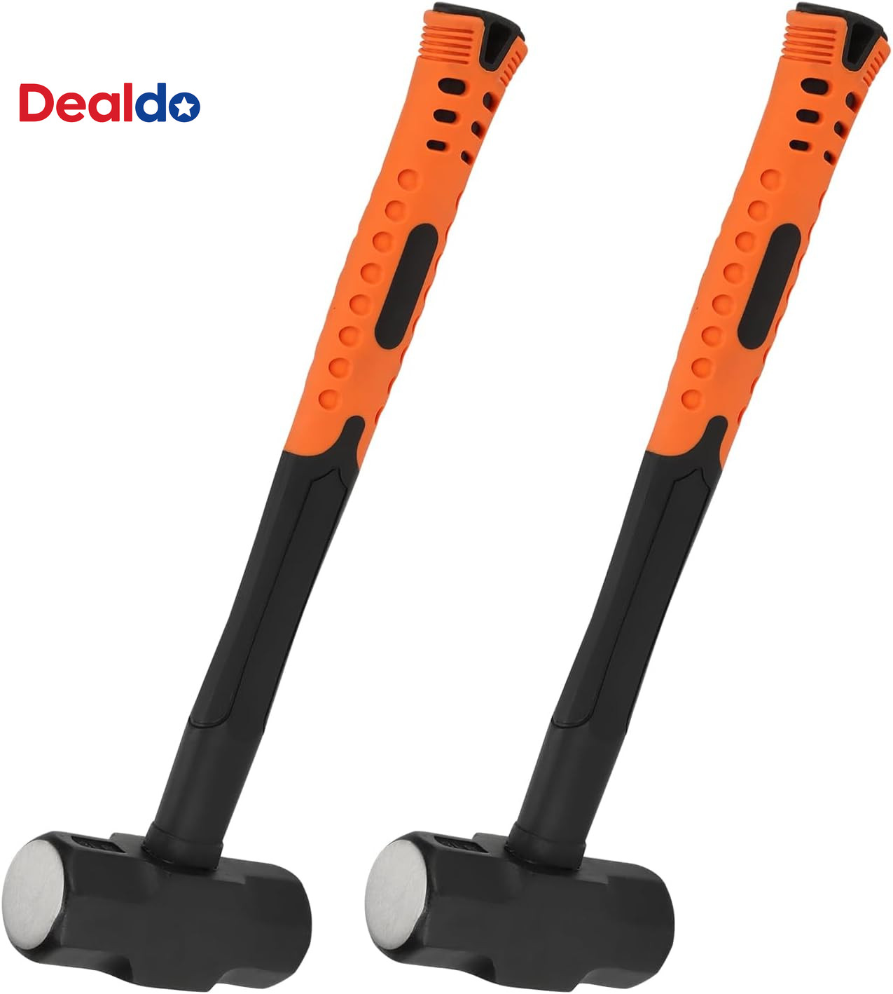 2 PCS 14 Inch 3Lbs Sledge Hammer with Fiberglass Handle, Drilling Crack Hammer, gallery