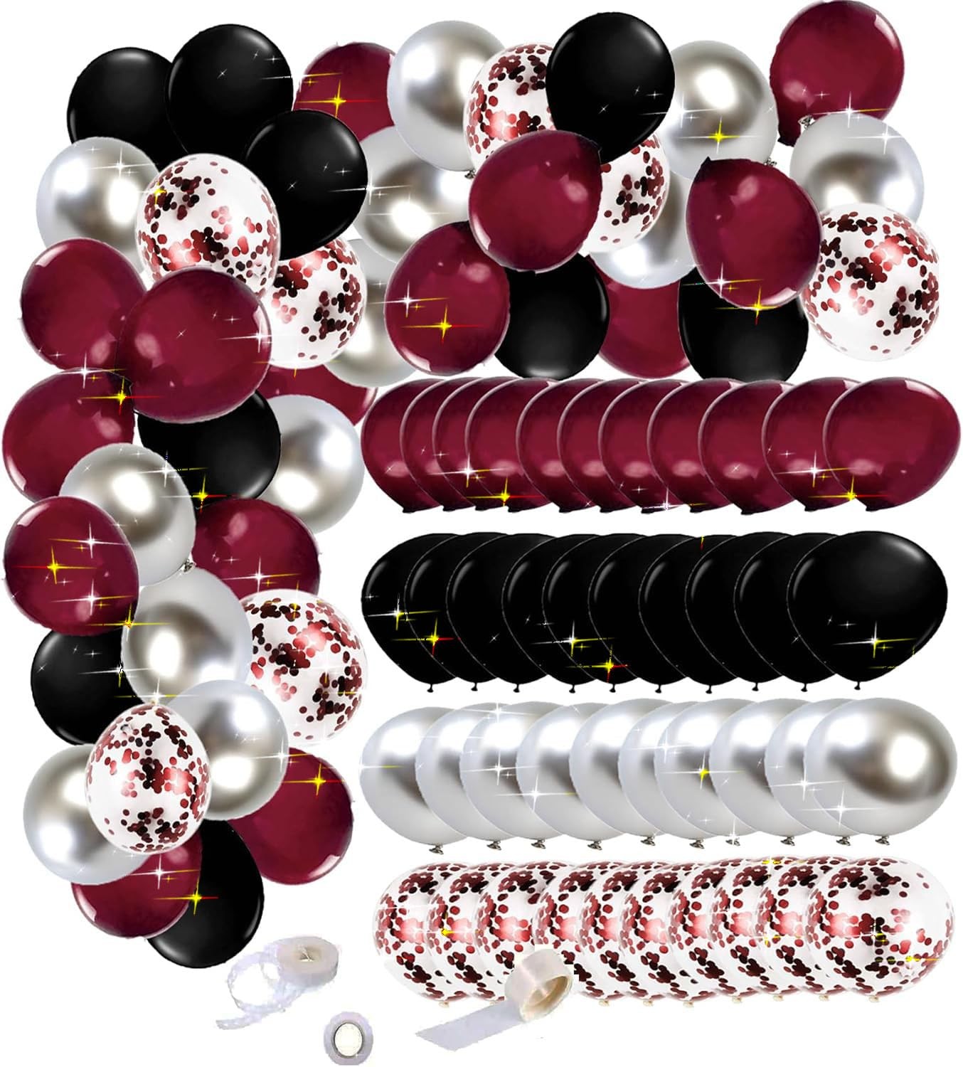 Graduation Decorations Maroon Black 2026/Burgundy Black Graduation Party Deco... gallery