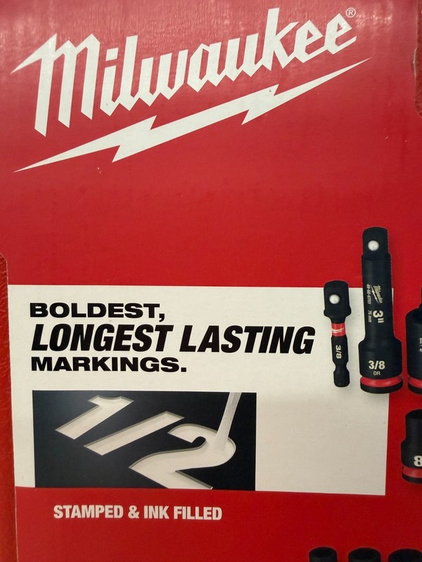 Milwaukee ~ 49-66-7009 ~ 43pc SHOCKWAVE Impact Duty 3/8" SAE/Metric ~ 6 point gallery