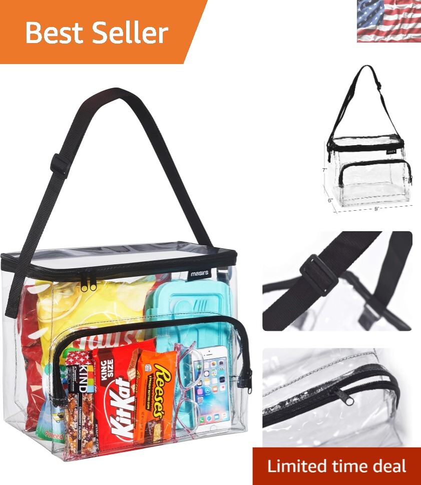 Adjustable Clear Lunch Bag, Stadium Approved & Durable for Correctional Officers gallery