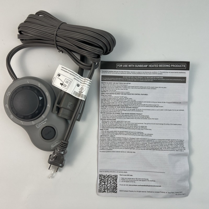 Sunbeam Electric Blanket Control Controller Style S85A Auto Off 10 Hours On Off gallery