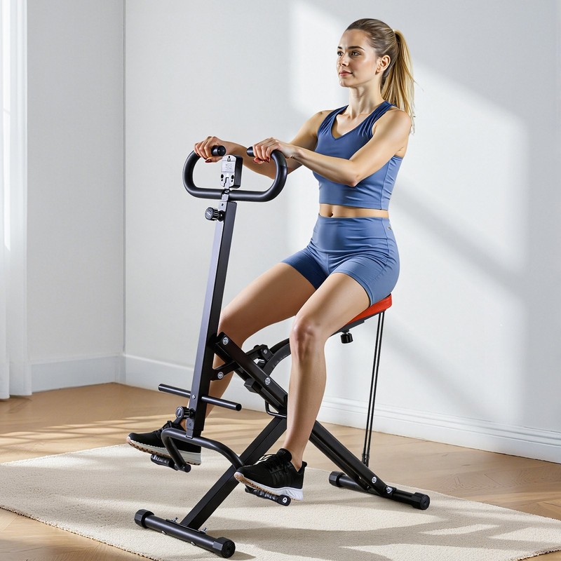 Squat Machine, Deep Squat Rowing Machine for Home, Easy Setup & Foldable Exercis gallery