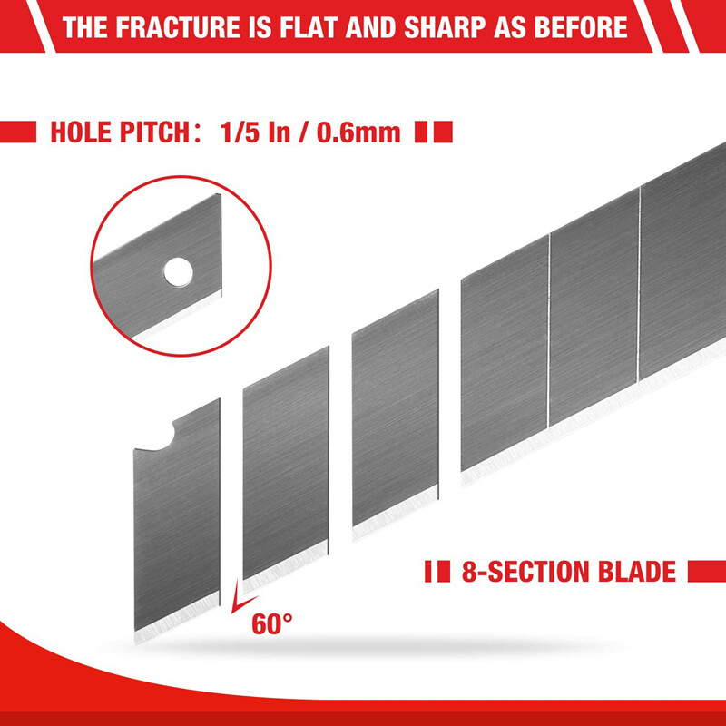 WORKPRO 100PC 18mm Snap-off Replacement Blades SK5 Steel Blade for Utility Knife gallery
