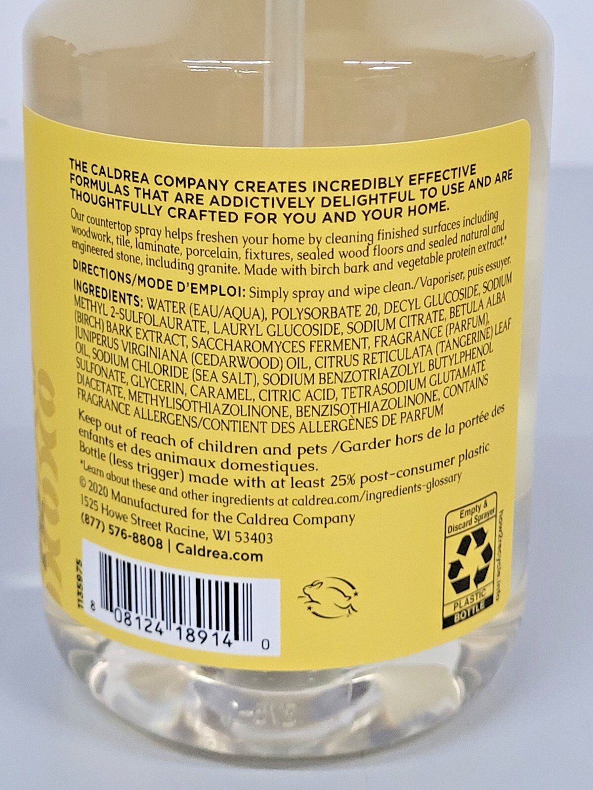 Caldrea Multi-Surface Countertop Spray , SEA SALT NEROLI 16 fl oz - DISCONTINUED gallery