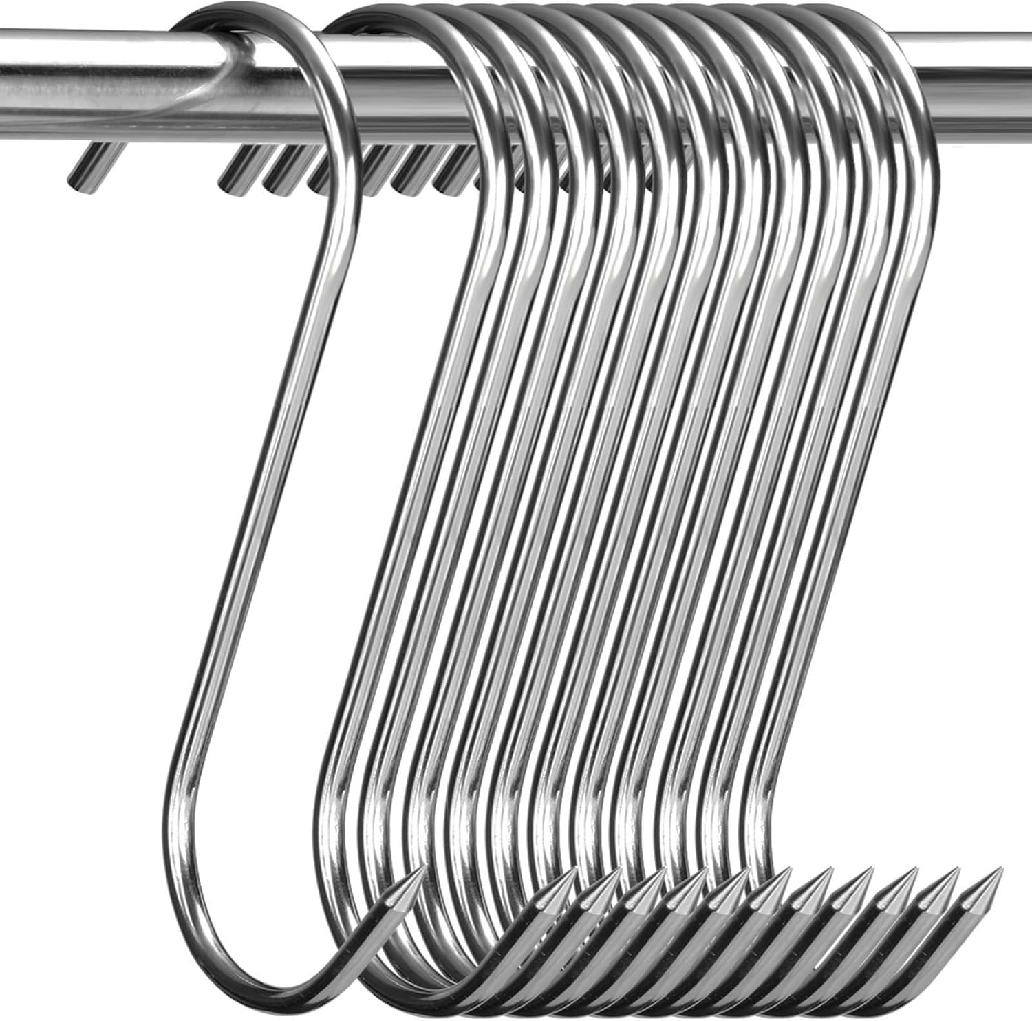 12 Pcs Meat Hooks, 8 Inch Butcher Hooks Stainless Steel (4MM Diameter), S Shape gallery