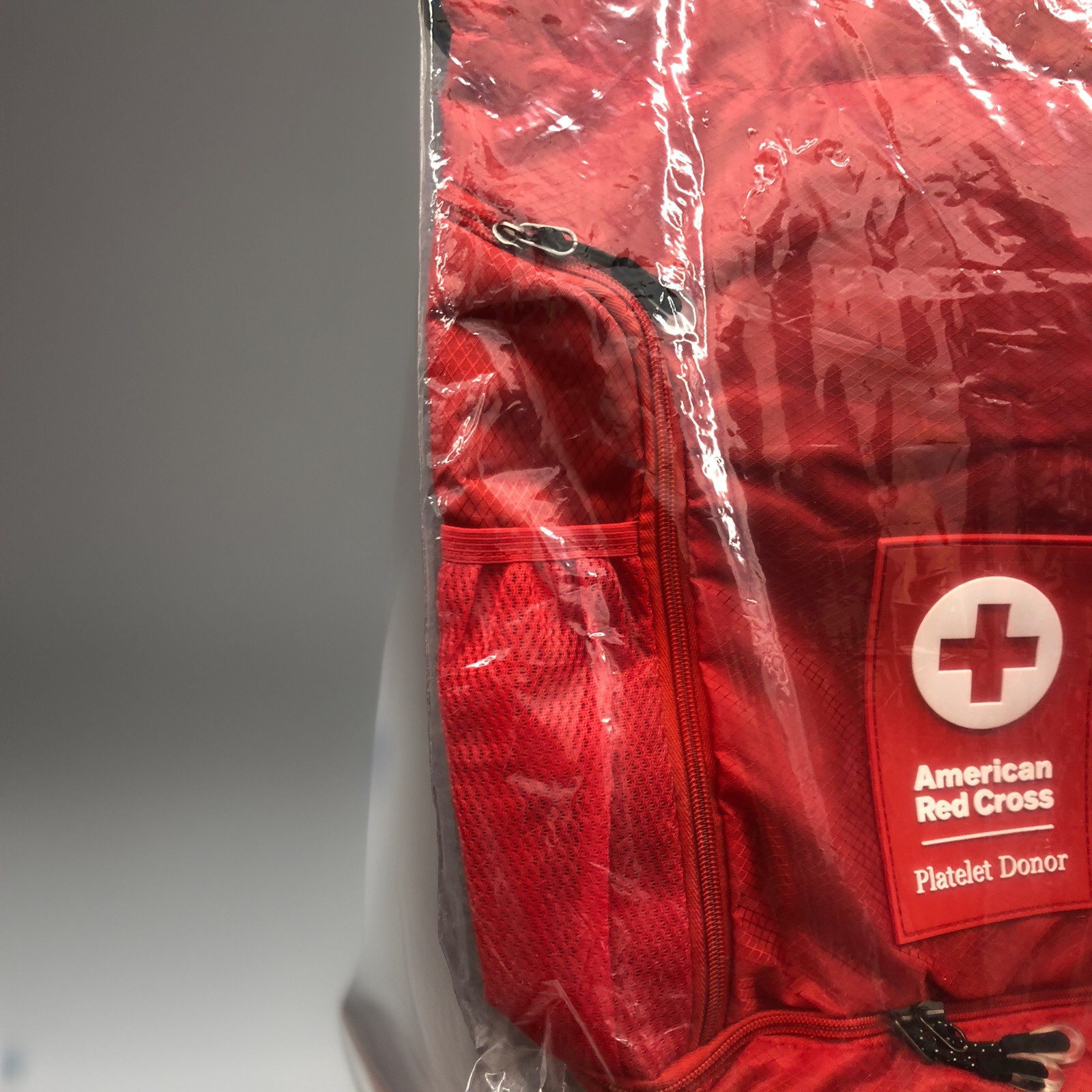 NEW American Red Cross Red Platelet Donor Drawstring Backpack 5