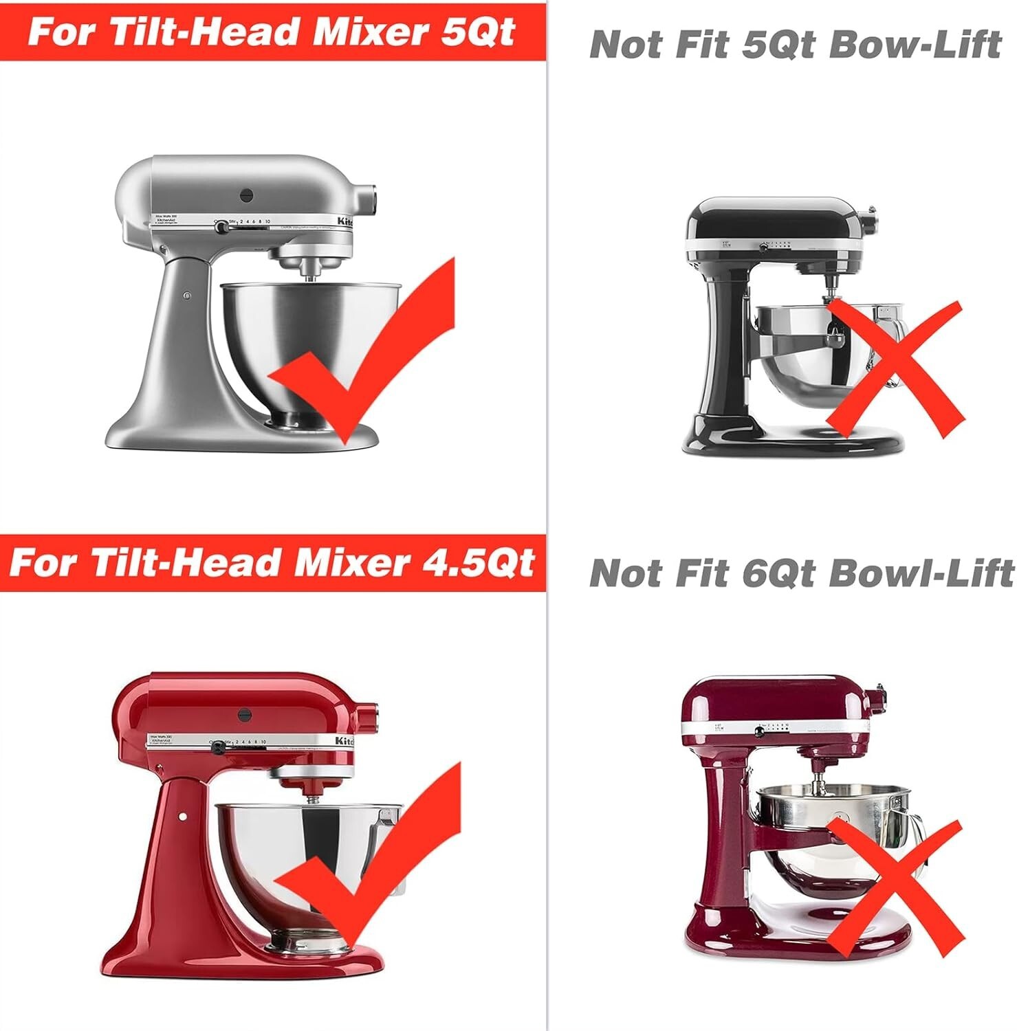 Stainless Steel Flat Beater Replacement for Aid 4.5-5 Qt Tilt-Head Stand Mixers gallery