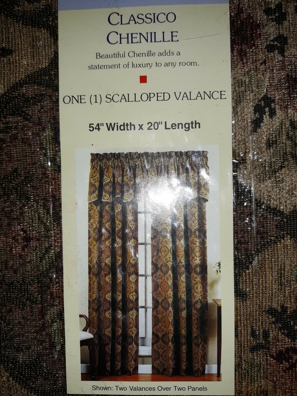Window Valance One Scalloped Valance 54 Width 20 length New In The Package 54x20 gallery