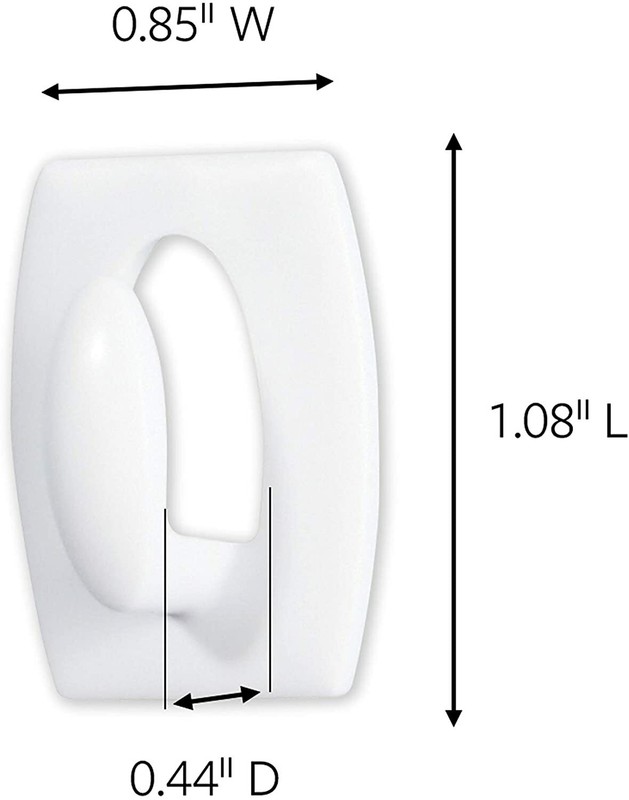 Command Mini Hooks, White, 6-Hooks, 8-Strips, Organize Damage-Free gallery