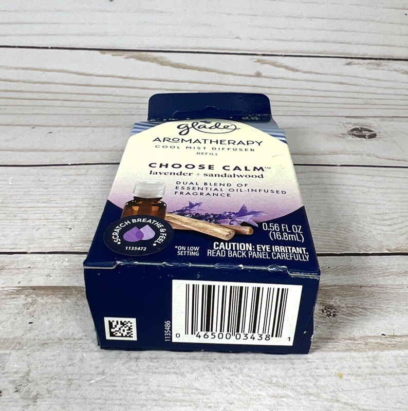 Glade Aromatherapy Cool Mist Diffuser Refill CHOOSE CALM Lavender Sandalwood 4x gallery