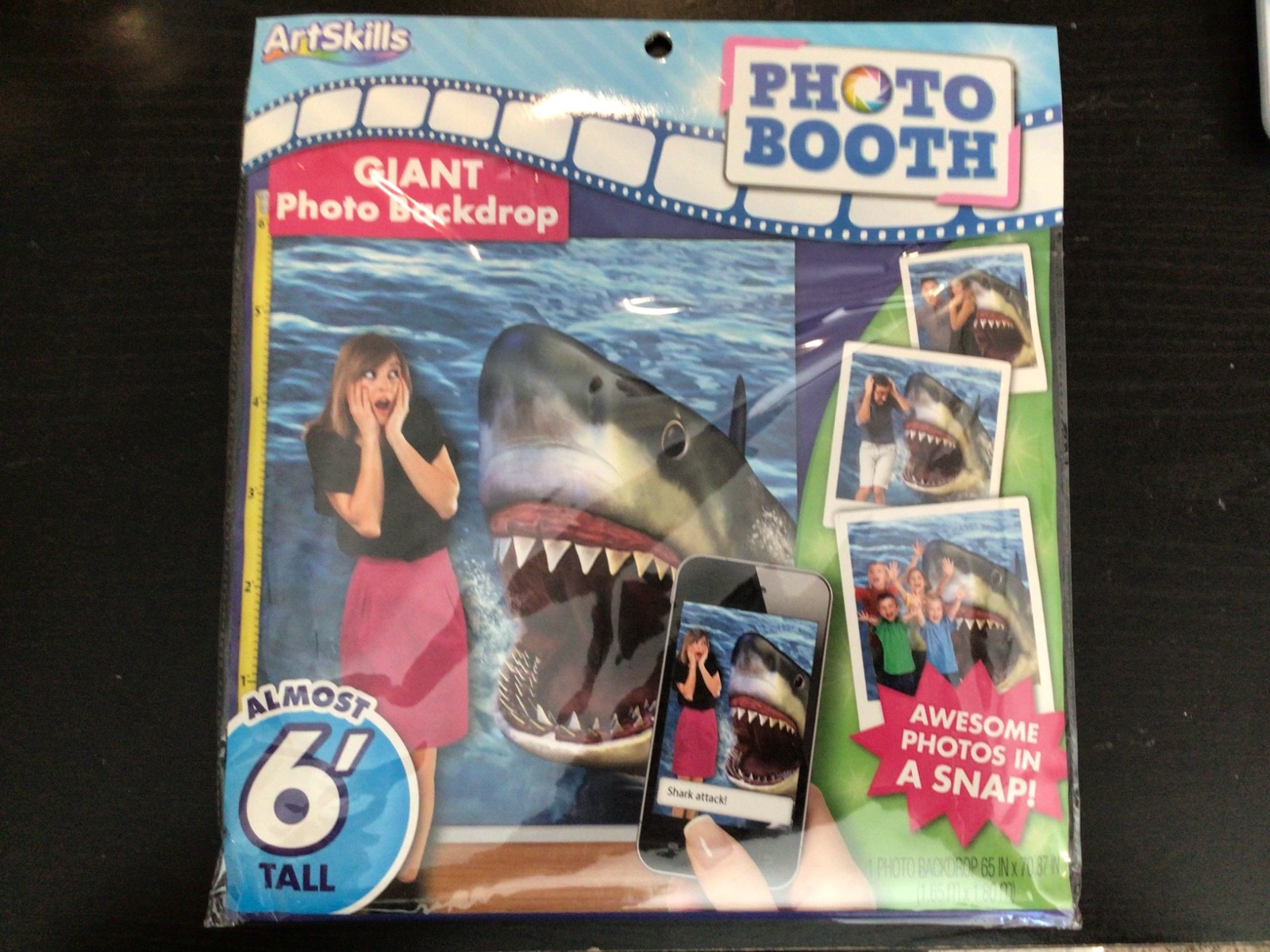 6 Foot Shark Jaws Like Photo Backdrop Large Party Decor Birthday New gallery