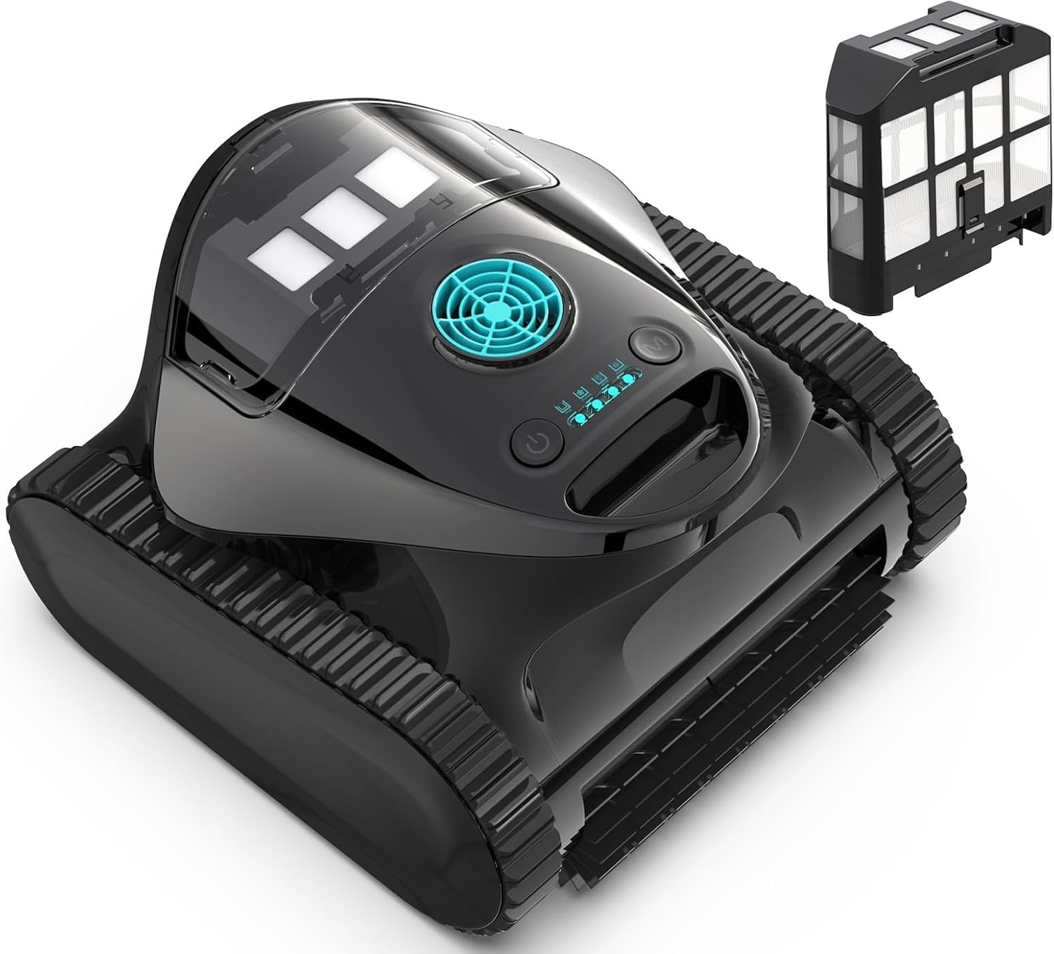Cordless Robotic Pool Cleaner, Wall & Waterline Cleaning, 150Min,Strong Suction gallery