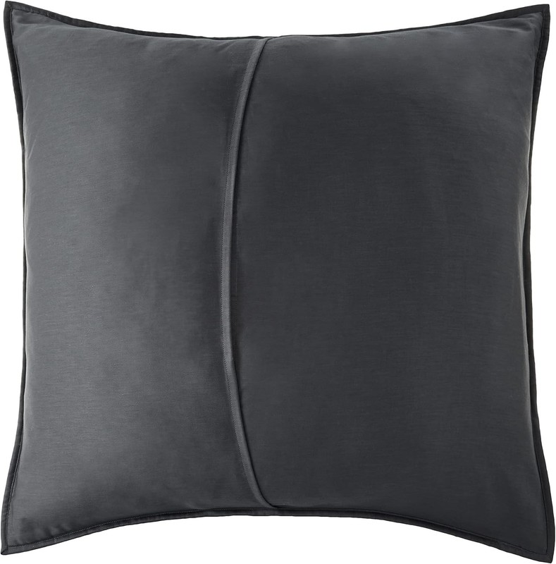 Recycled Polyester & Cotton Blend Quilt Sham Euro Charcoal gallery