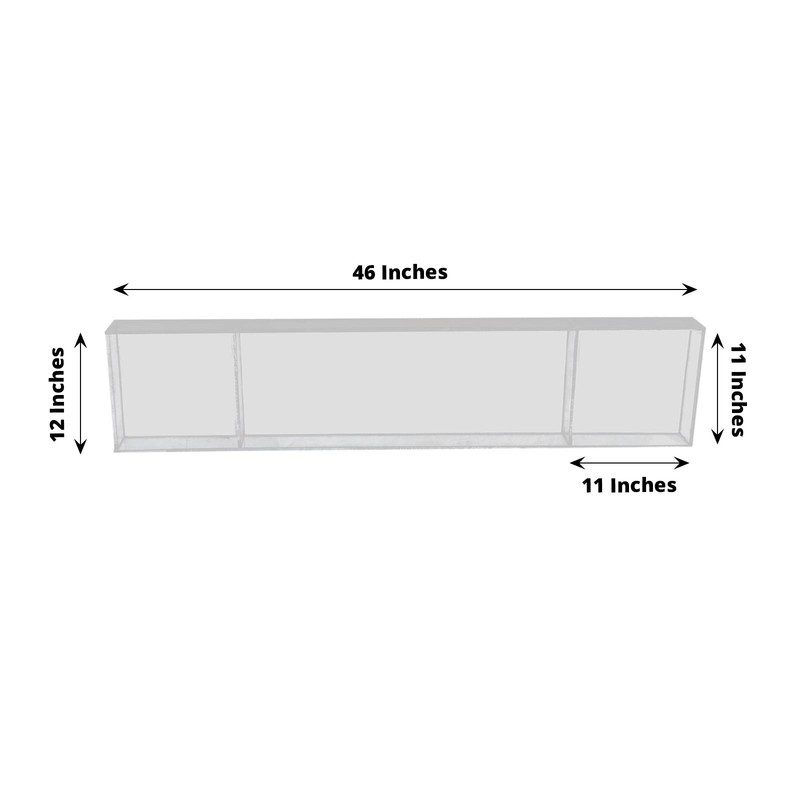 46" x 12" CLEAR Plexiglass Connector Plate for Rectangular Pedestal STANDS Party gallery