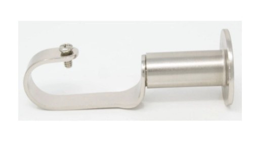 Urbanest Brushed Steel Adjustable Bracket for a 1" Rod, set of 2 gallery