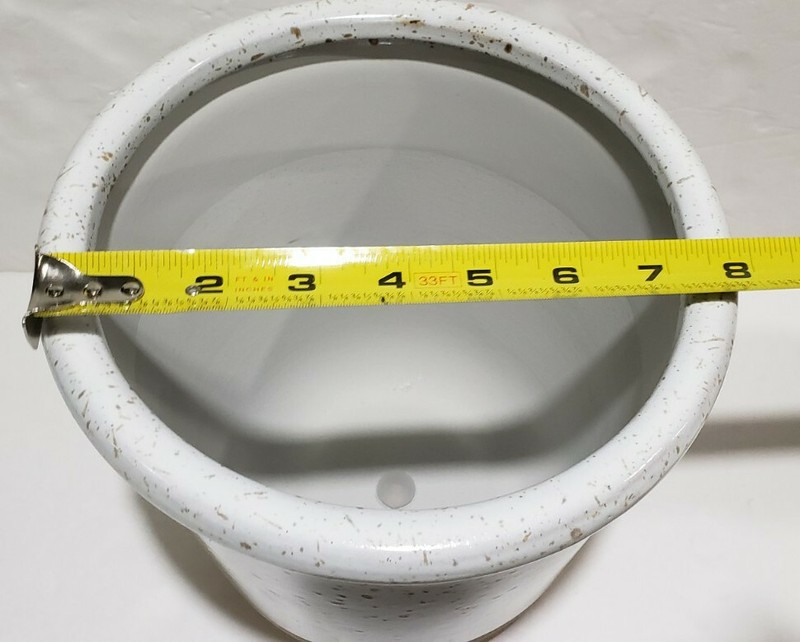 Flower Pot Threshold Dual Reactive Glaze 1 Quart Planter Tan White speckled new gallery