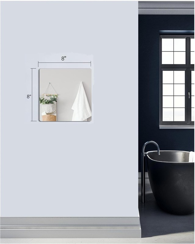 Unbreakable Plexiglass Acrylic Mirror for Kids,1 PCS 8"x8" Shatterproof gallery
