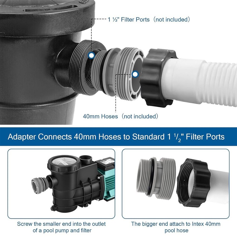Pool Hose Conversion Adapters Kit For Intex Coleman 4560 Pool Filter Pump 4PCS gallery