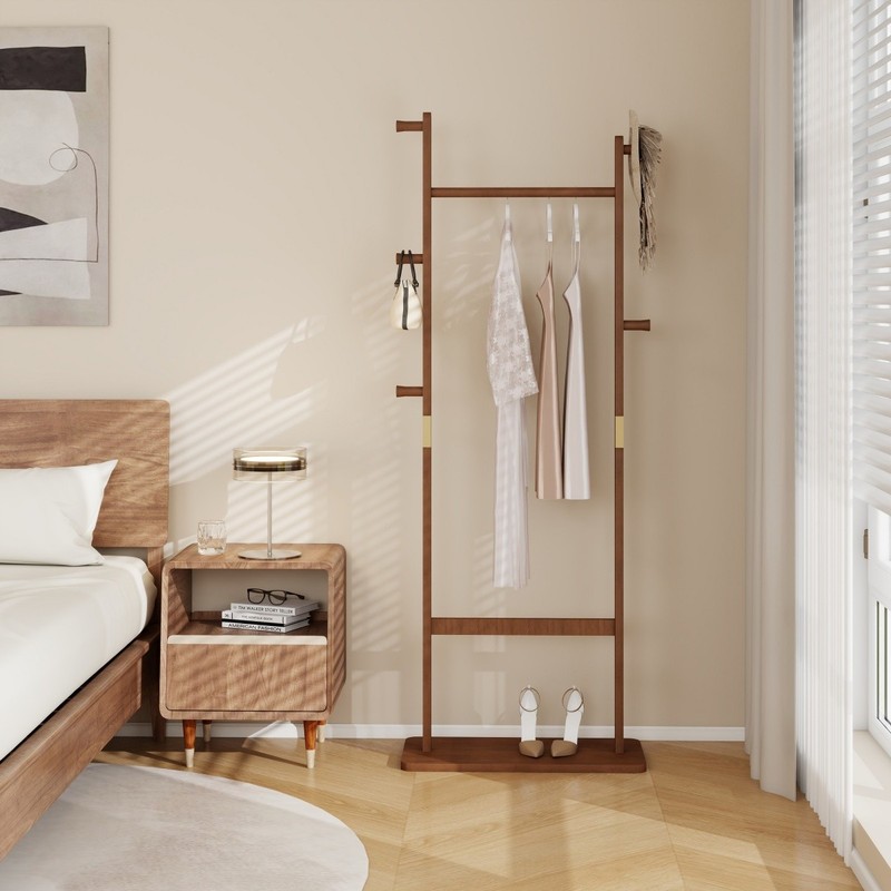 Coat Racks solid wood hanger Solid environmental protection easy to assemble gallery