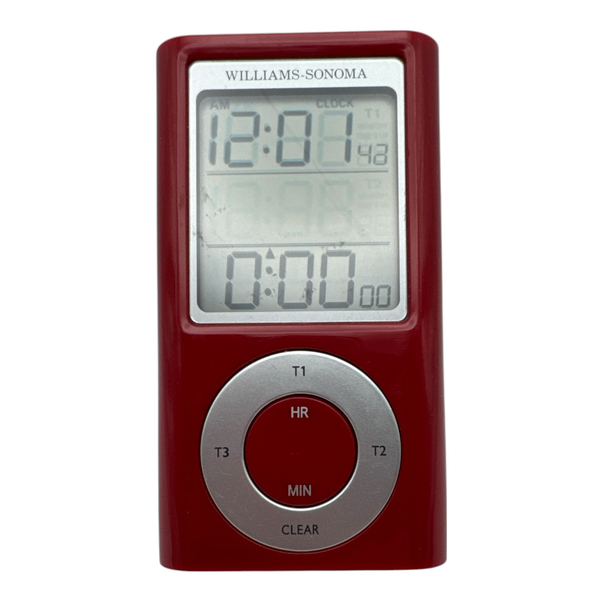 Williams Sonoma Digital Triple Timer Three Cooking Times Kitchen Red EUC gallery