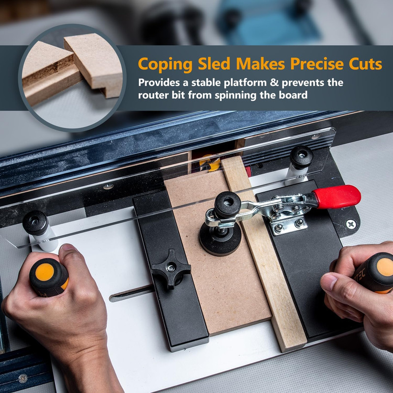 Router Table Coping Sled - Precision Cuts for Cabinet Doors & Drawers gallery