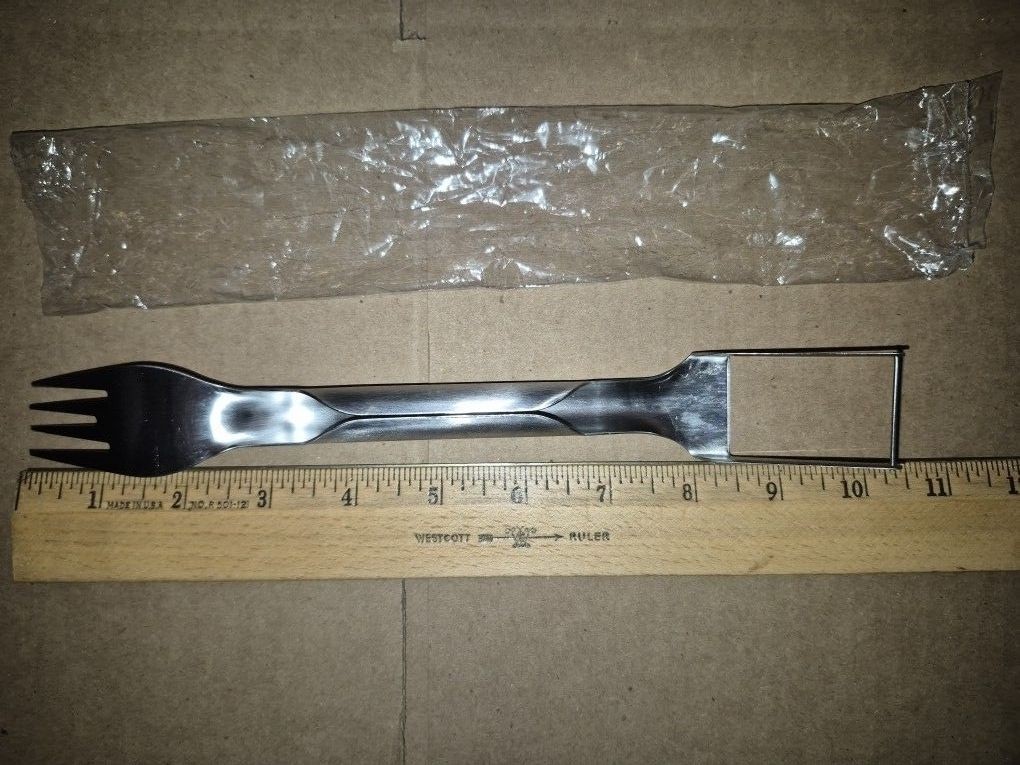 2 In 1 Stainless Steel Watermelon Fork & Cutter, 10" gallery