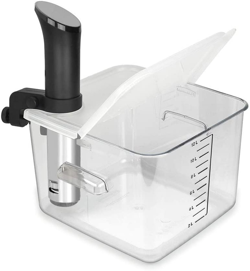 Sous Vide Container 12 Quart Collapsible Hinged Lid For Cooker Transparent gallery